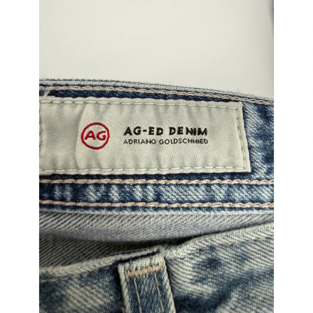 AG Adriano Goldschmied Jeans Mens 31 Blue The Pipe Distressed‎ Straight Leg